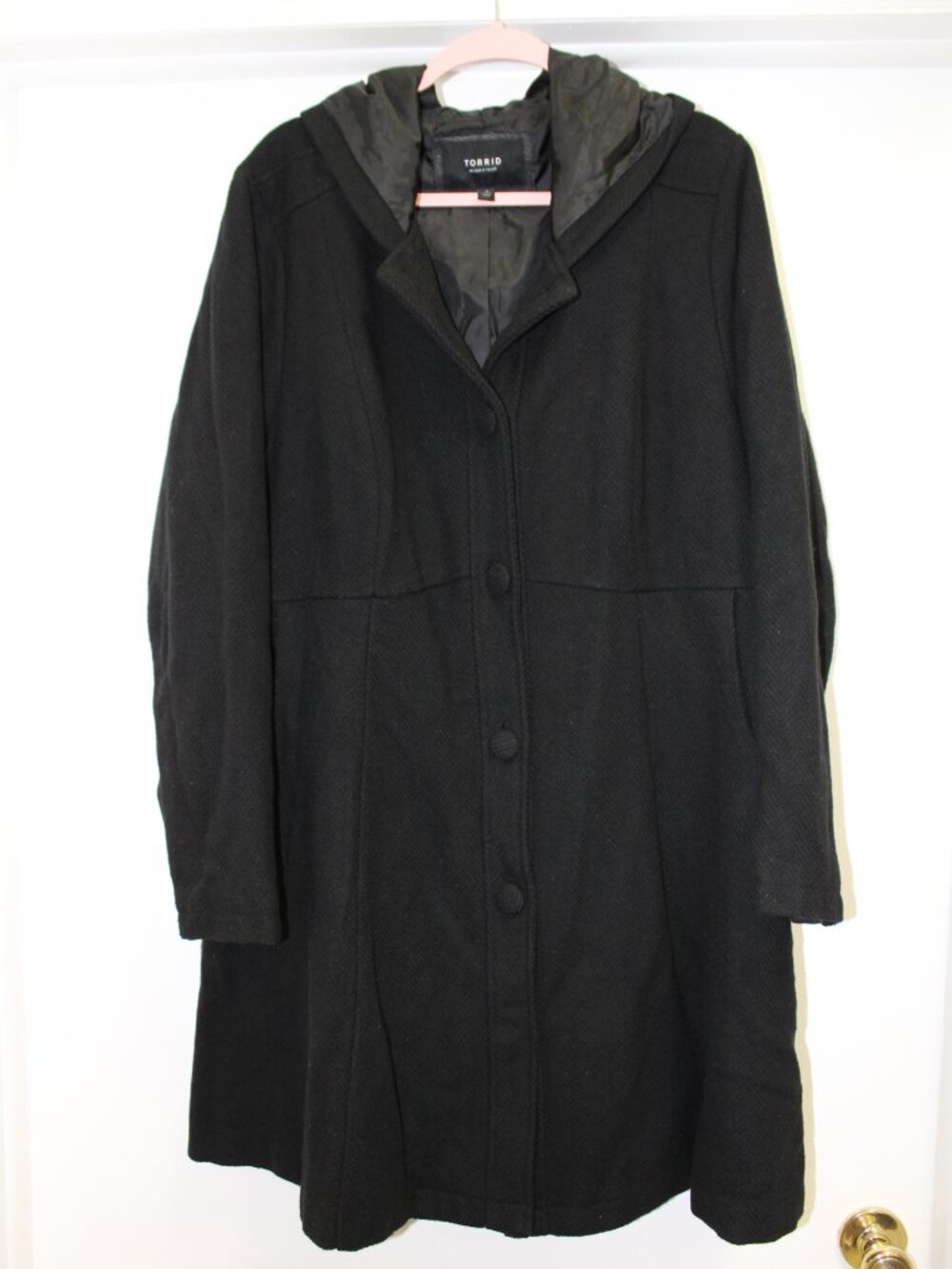 black Torrid hooded coat size 3X